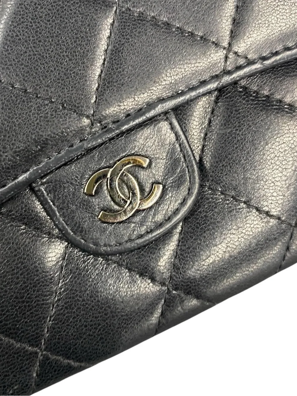 CHANEL Quilted Lambskin Flap Wallet